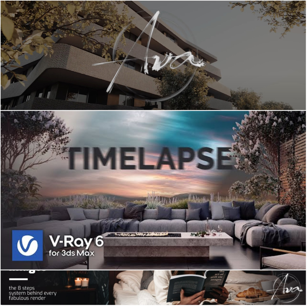 Arch Viz Artist - Timelapse with Procedural Clouds 3DS Max and V-Ray 6